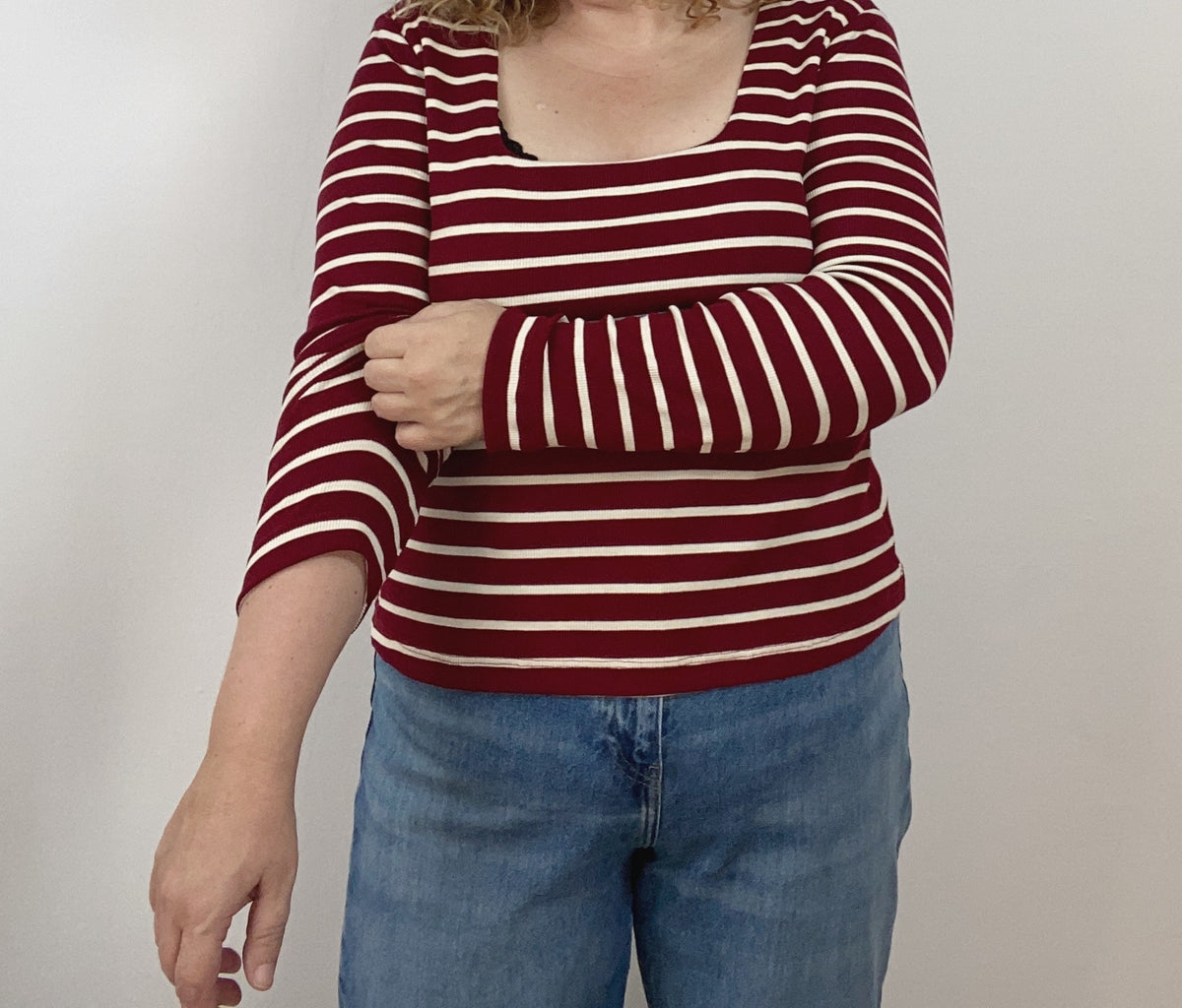 Patrón de costura Miranda, Camiseta con escote cuadrado, con tallas de la 34 a la 54