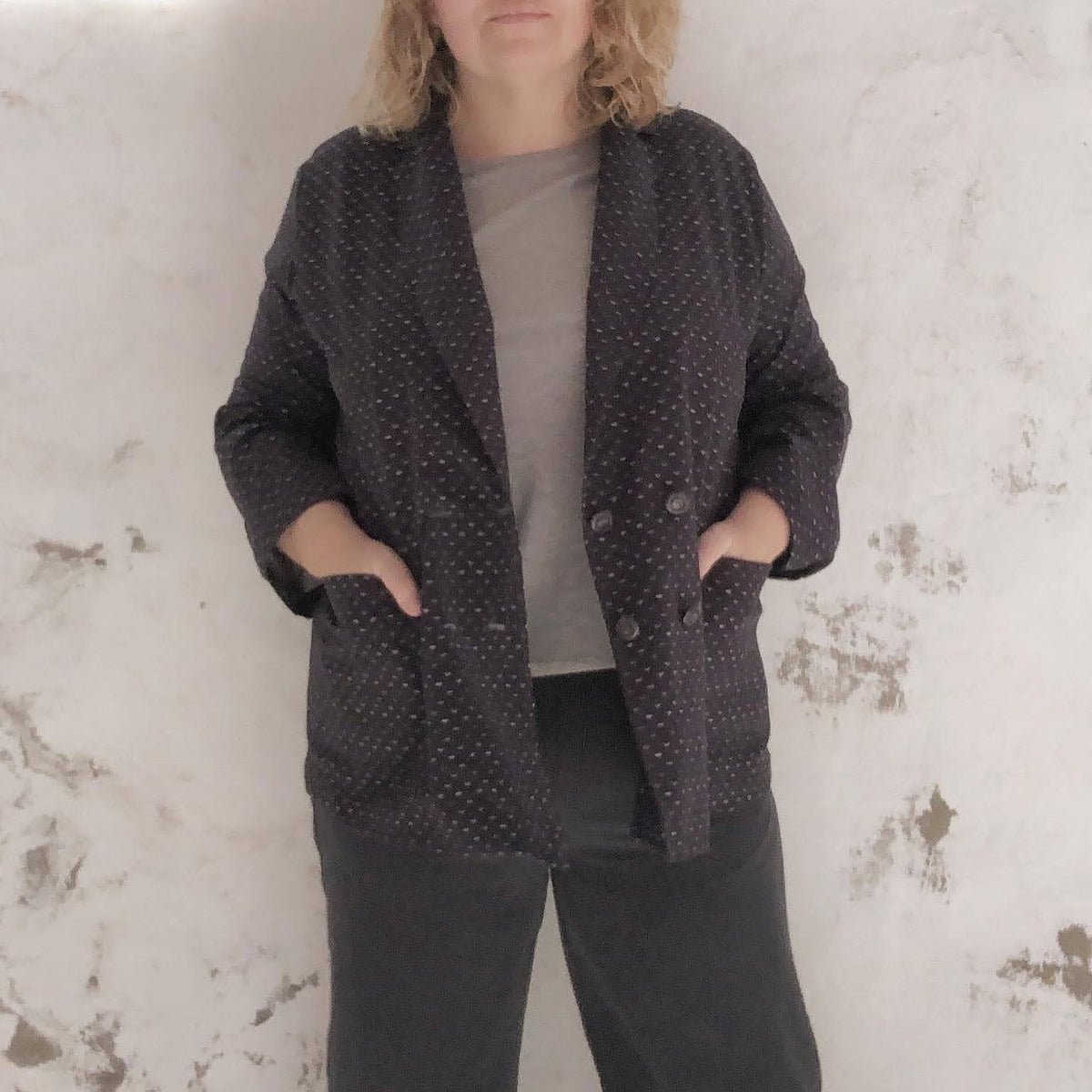 Patrón de costura Blair, blazer con doble abotonadura y bolsillos con tallas de la 34 a la 54